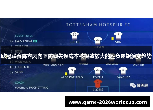欧冠联赛阵容风向下防线失误成本被极致放大的胜负逻辑演变趋势